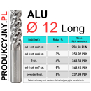 Frez fi 12  R0,2 ALU LONG L120